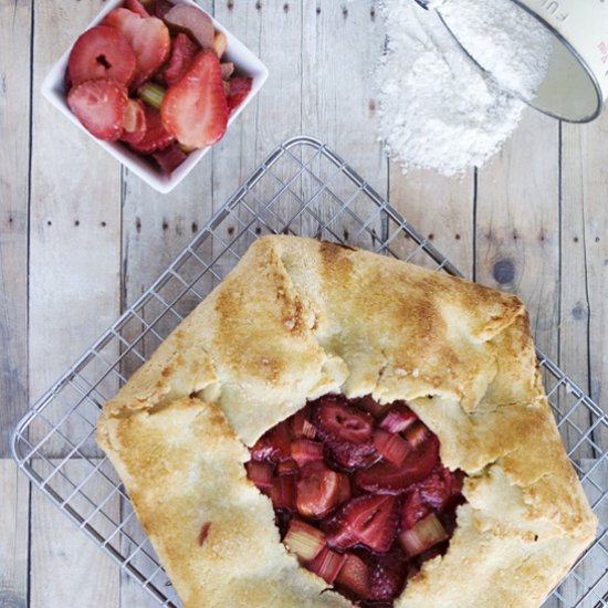 Gluten Free Strawberry Rhubarb Tart