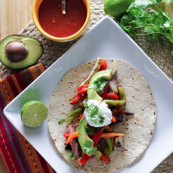 Grilled Cilantro Lime Fajitas