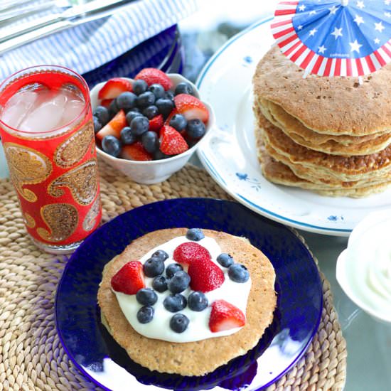 Patriotic Protein Pancakes