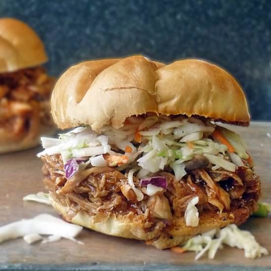 Barbecue Pulled Chicken Sandwich