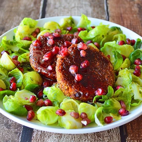 Quinoa Veggie Burger & Pomegranate