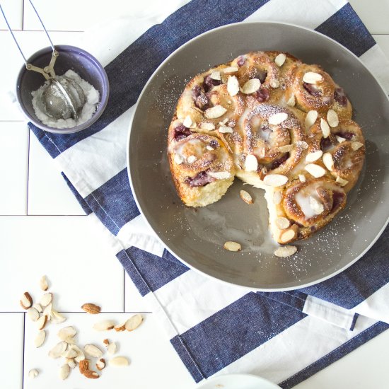 Cherry and Almond Rolls