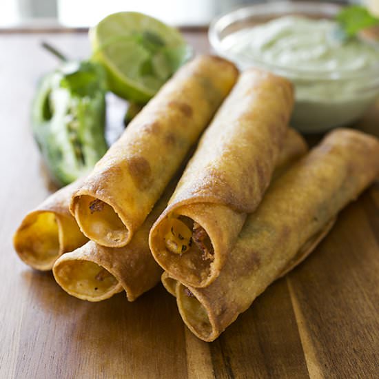 Chili-Lime Chicken Taquitos