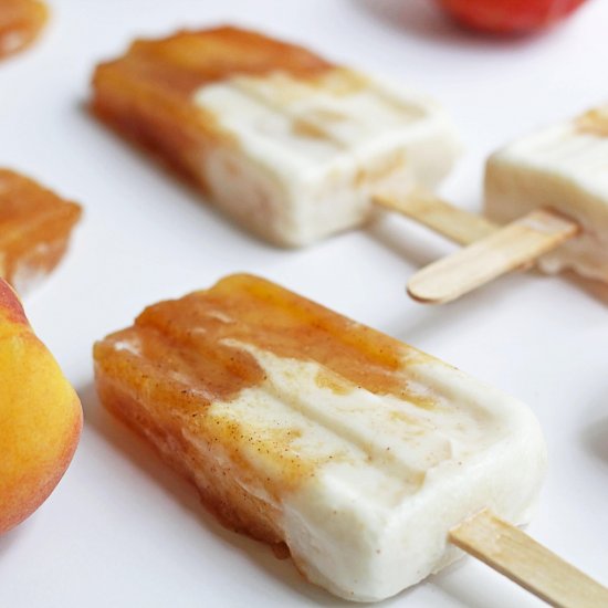 Peaches and Cream Popsicles