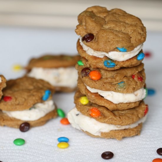 Monster Cookie Ice Cream Sandwiches