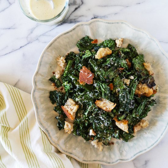 Grilled Kale Caesar