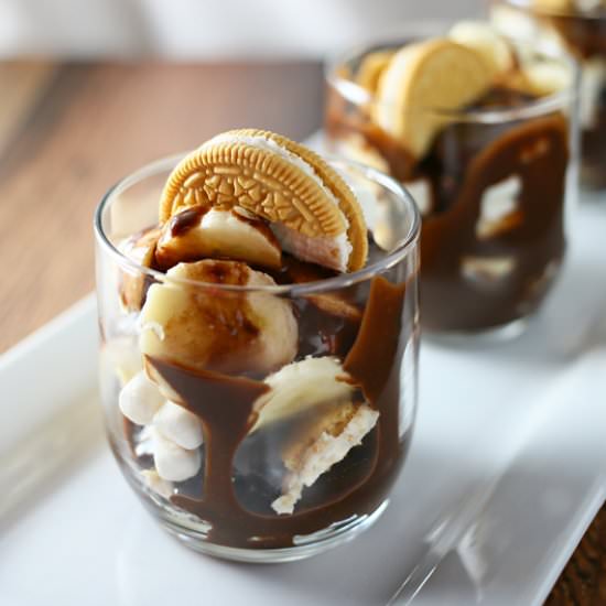 Banana Marshmallow Fudge Parfait