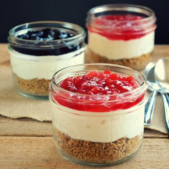 No-Bake Cheesecakes in a Jar