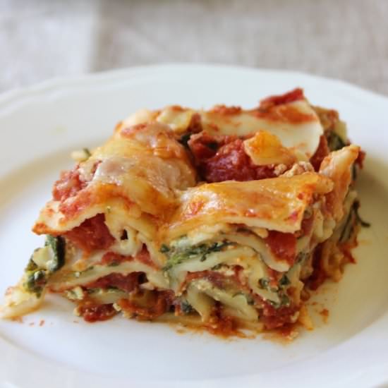 Skinny Spinach Lasagna