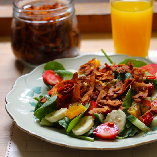 Breakfast Salad with Maple Coconut Bacon