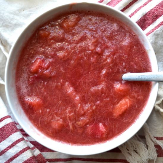 Rhubarb and Chamomile Compote