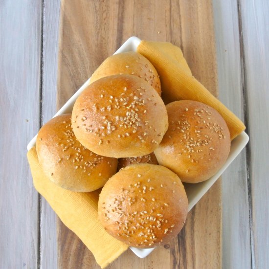 Whole Wheat Hamburger Buns