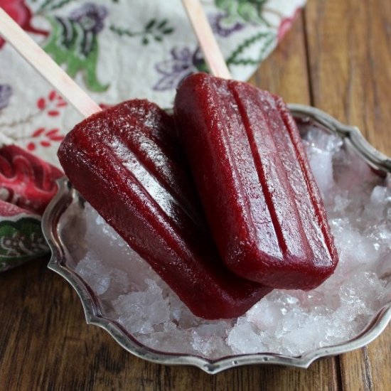 Cranberry Cherry Popsicles