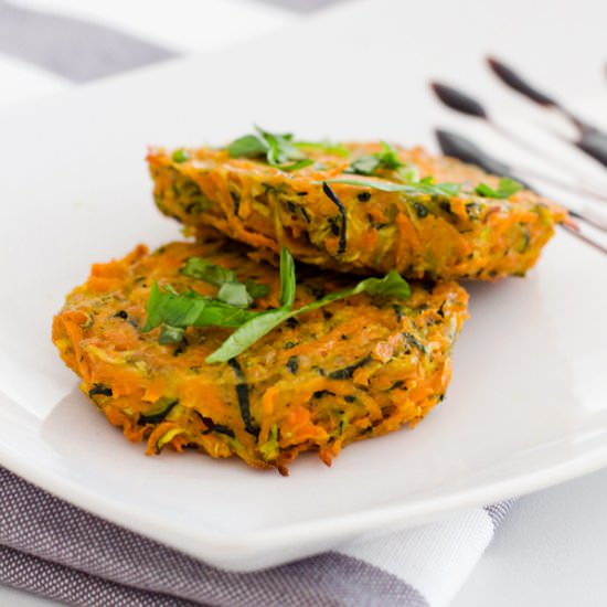 Baked Sweet Potato Zucchini Patties