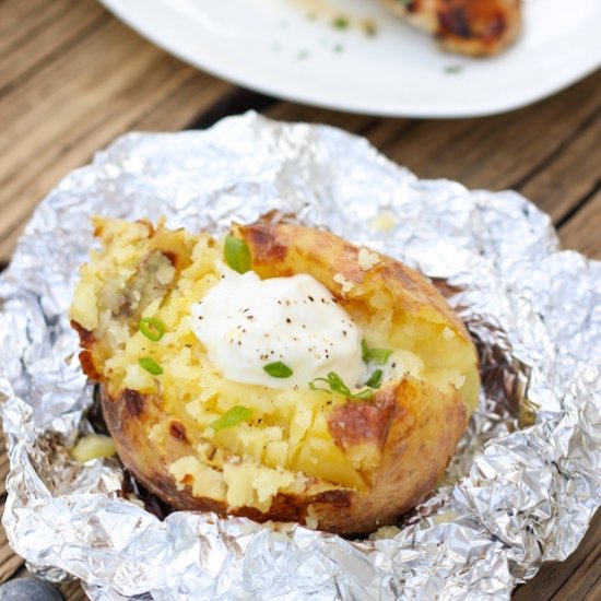 Grilled Baked Potatoes