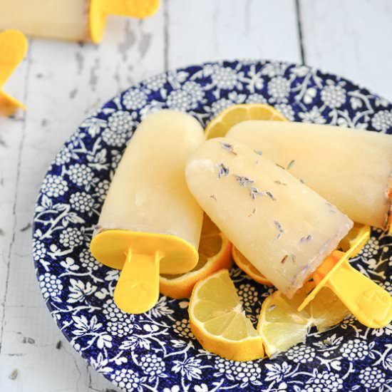 Limoncello Lavender Popsicles