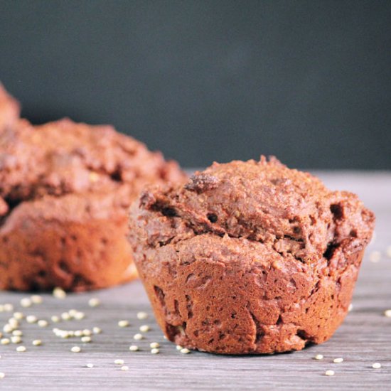 Triple Quinoa and Chocolate Muffins