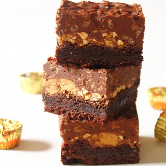 Peanut Butter Cup Crack Brownies