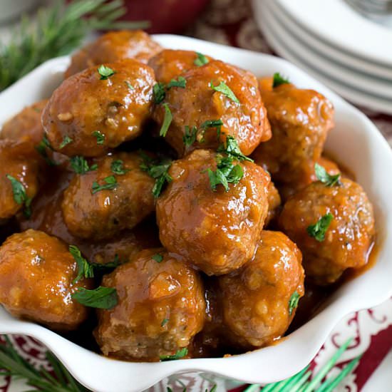 Turkey Meatballs Apple Mustard