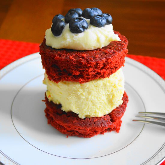 Patriotic Red Velvet Cheesecakes