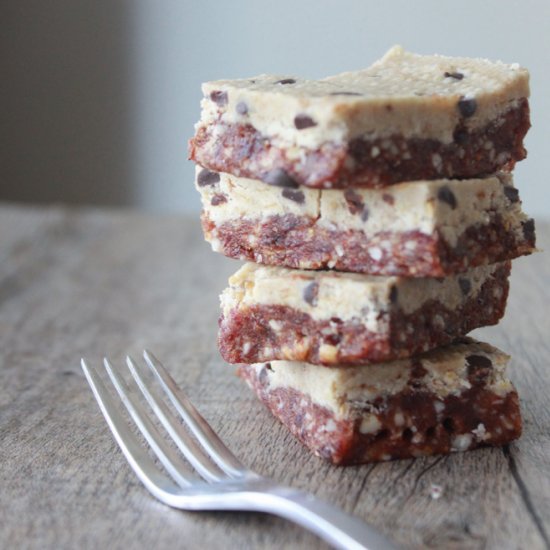 Bread Pan Raw Cookie Bars