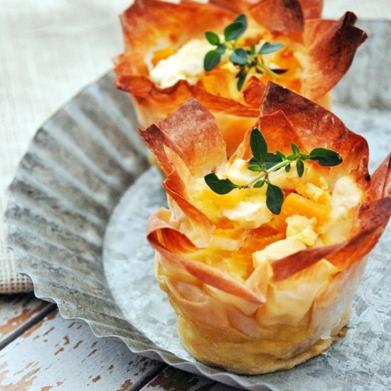 Pumpkin, Feta and Filo Pastry