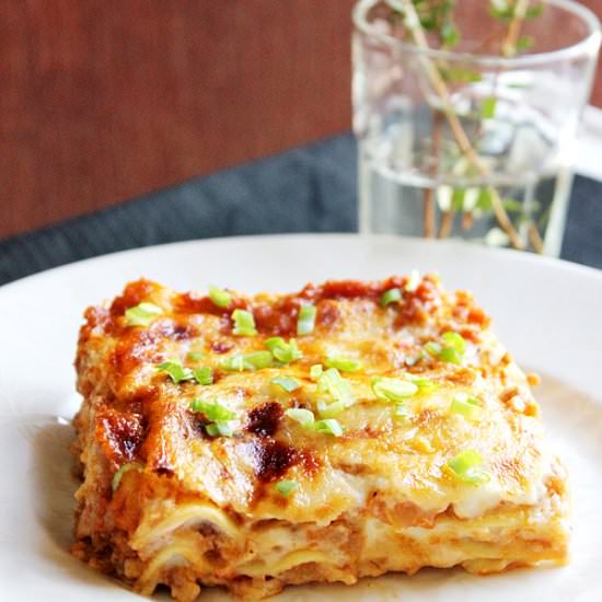 Light Beef Lasagna