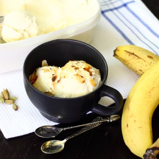 Banana Cardamom Ice Cream