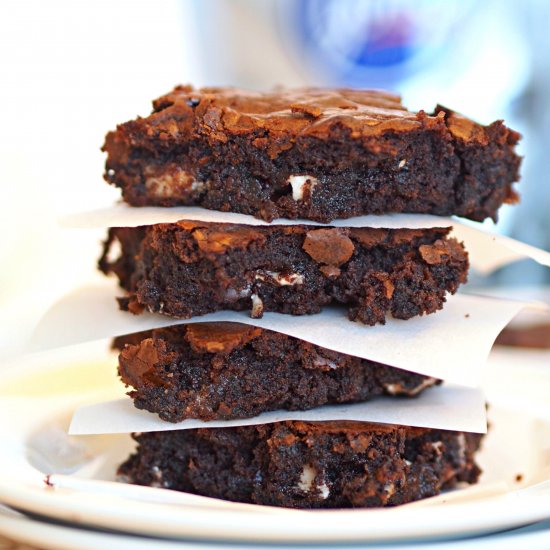 Stuffed Dark Chocolate Brownies