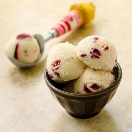 Cherry Cream Cheese Ice Cream