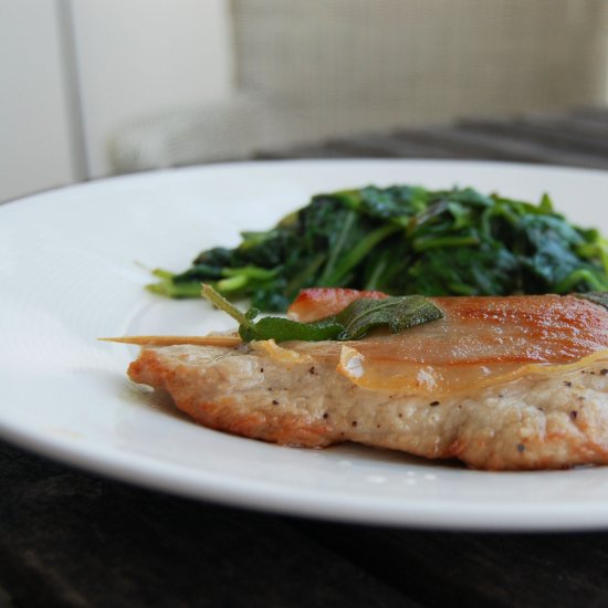 Saltimbocca Romana with Spinach