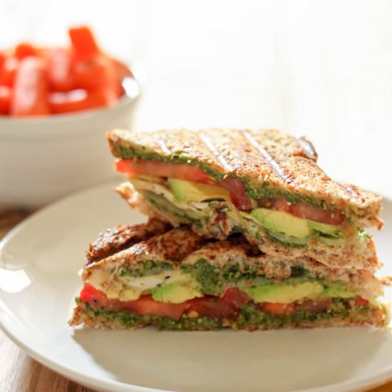 Garden Fresh Pesto Panini