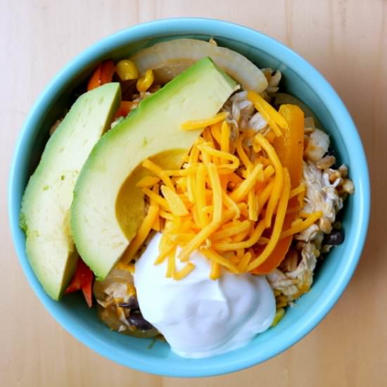 Farro and Black Bean Burrito Bowls