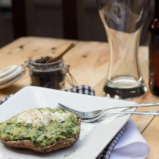 Spinach and Quinoa Stuffed Portobello