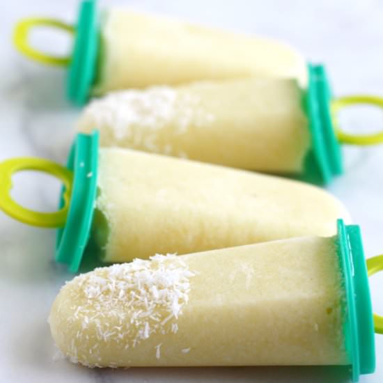 Pina Colada Popsicles