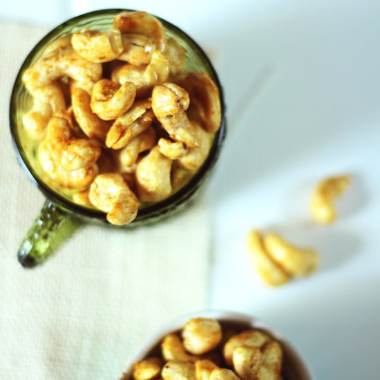 Skillet Style Curried Cashews