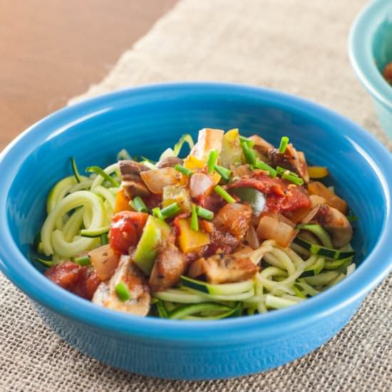 Zucchini Noodles with Chunky Sauce