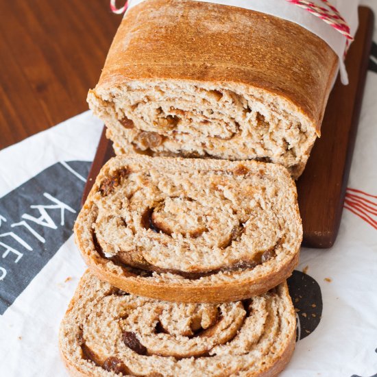 Cinnamon Swirl Spelt Bread