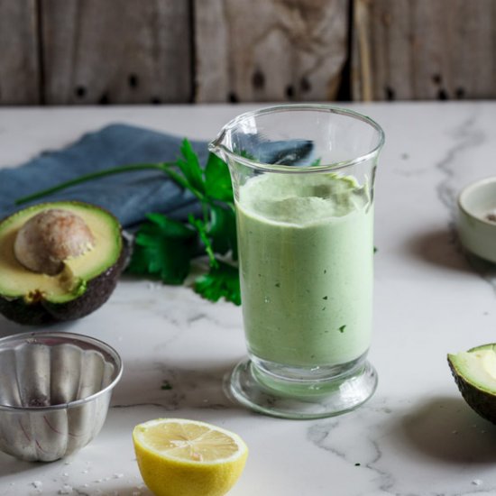 Creamy avocado dressing