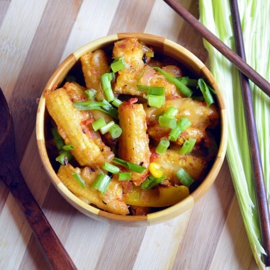 Baby corn manchurian