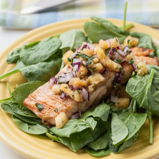 Grilled Salmon with Pineapple Salsa