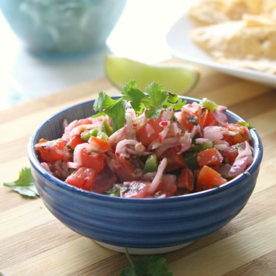 Crunchy Radish Tomato Salsa