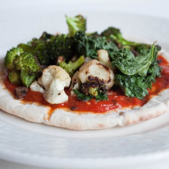 Dairy-free Veggie Pita Pizzas