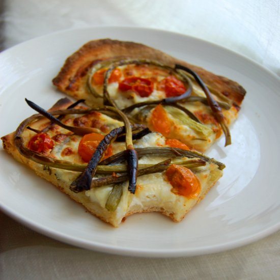 Garlic Scape Pizza