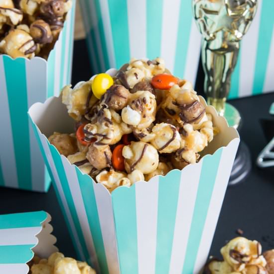 Peanut Butter Chocolate Popcorn Mix