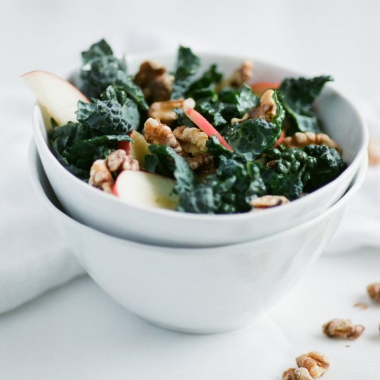 Kale, Apple & Walnut Salad