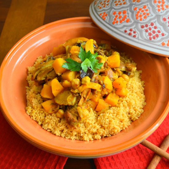 Moroccan Chicken over Couscous