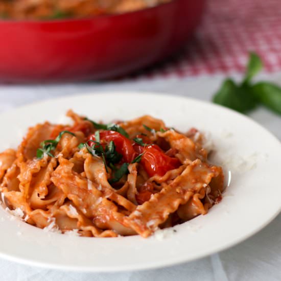 Mafaldine with Cherry Tomatoes