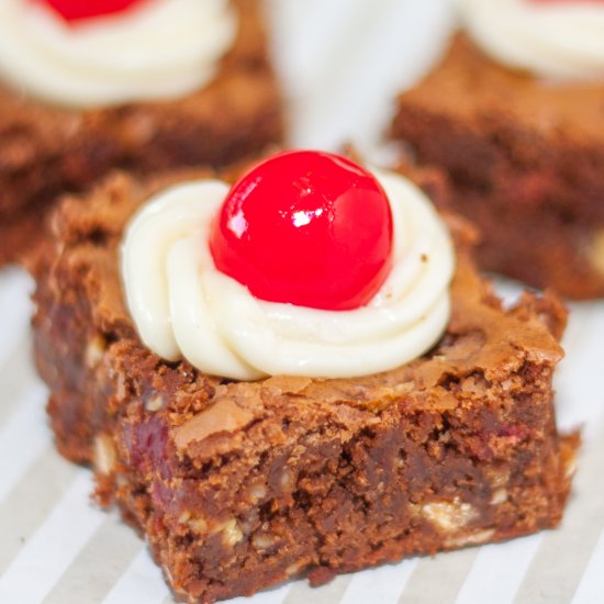 Black Forest Brownies with Almonds