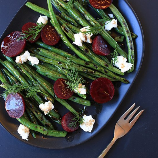 Blackened beans & beetroot salad